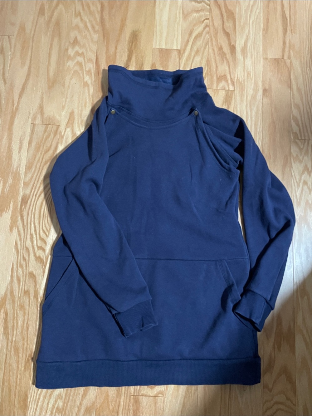 Latched Mama Navy Funnel Neck Pullover
